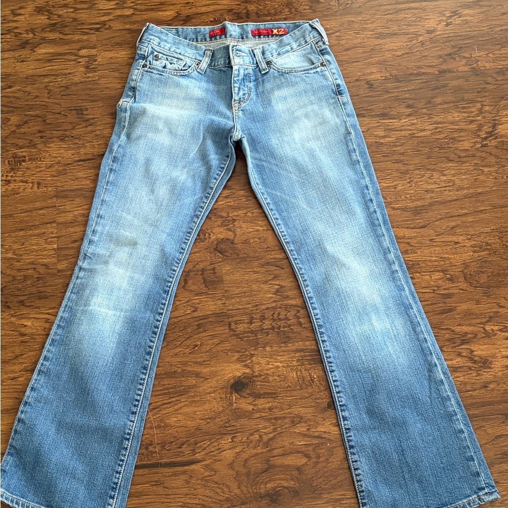 Stylish Light Blue Flared Jeans